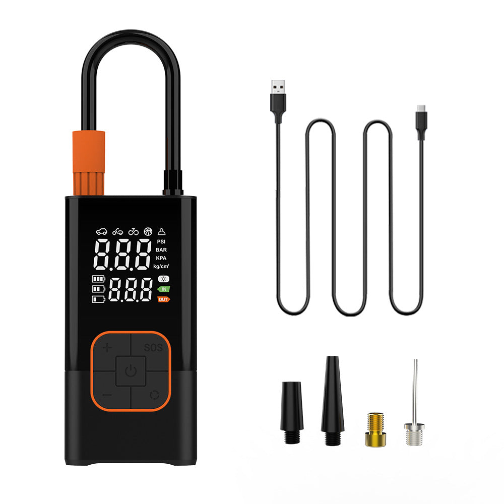 Portable Mini Air Inflator with Chargeable Battery and Digital Display - Effortless Tire Inflation Anywhere