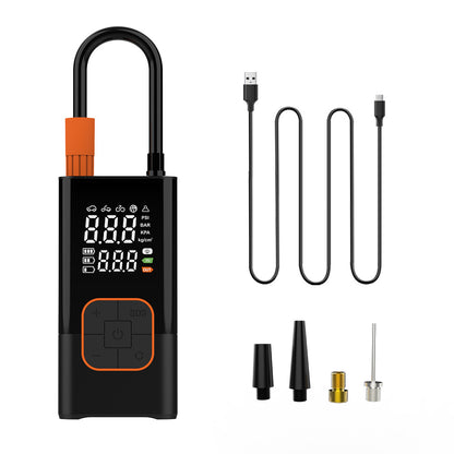 Portable Mini Air Inflator with Chargeable Battery and Digital Display - Effortless Tire Inflation Anywhere
